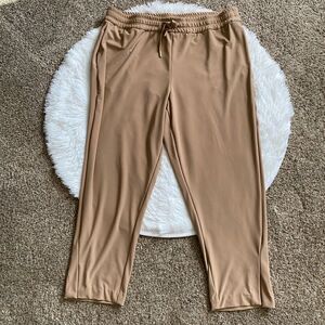 Joie Tan Pull On Pants Tan Lightweight Womens Size XL Elastic Waist